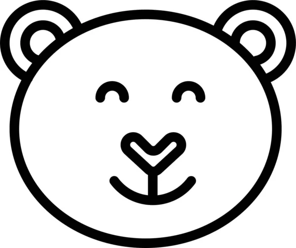 Urso Ilustração Vetor Ícone Web —  Vetores de Stock