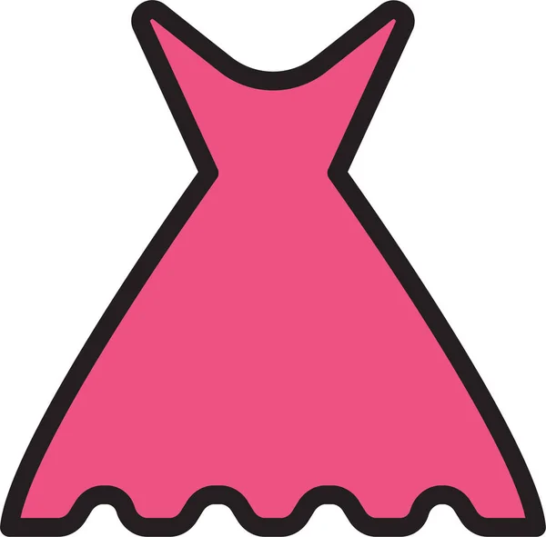 Vestido Icono Web Ilustración Simple — Archivo Imágenes Vectoriales