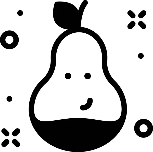 Ilustrasi Vektor Ikon Web Pear - Stok Vektor