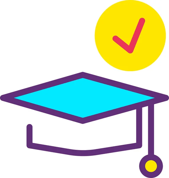 Gorra Graduación Icono Web — Vector de stock