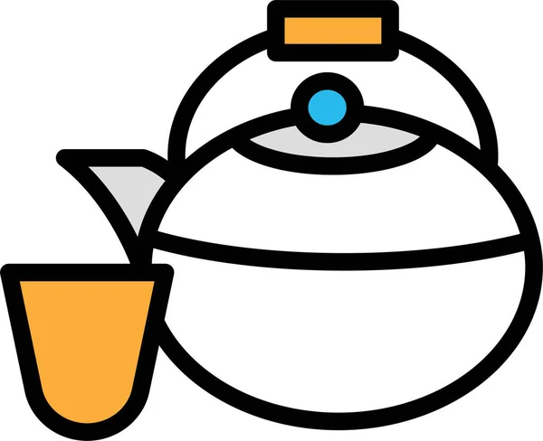Tasse Tee Einfache Illustration — Stockvektor