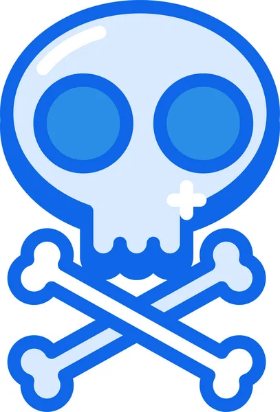 Calavera Icono Web Ilustración Simple — Archivo Imágenes Vectoriales