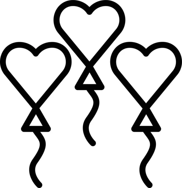 Hearts Web Icon Simple Design — Stock Vector