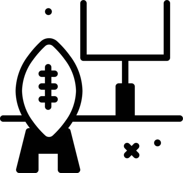 Palla Football Semplice Illustrazione — Vettoriale Stock