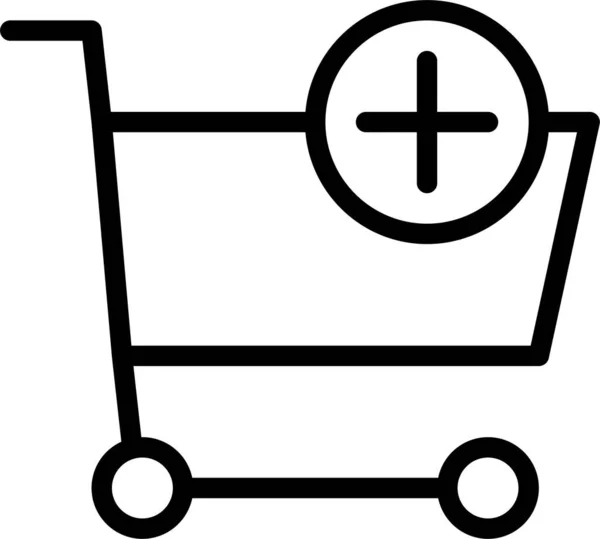 ショッピングカート シンプルなデザイン — ストックベクタ