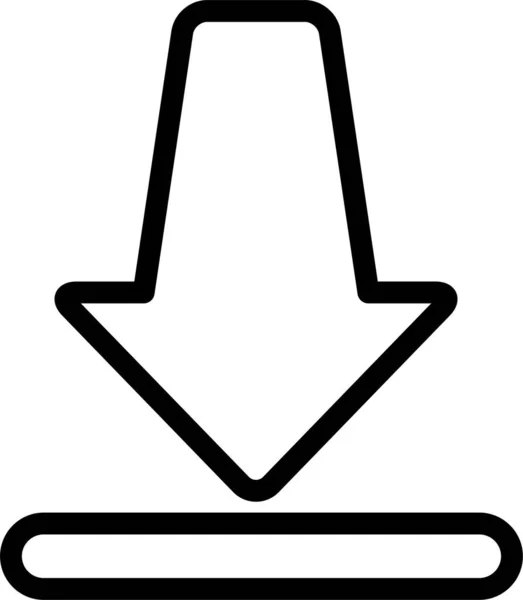 Nedåtpilen Enkel Illustration — Stock vektor