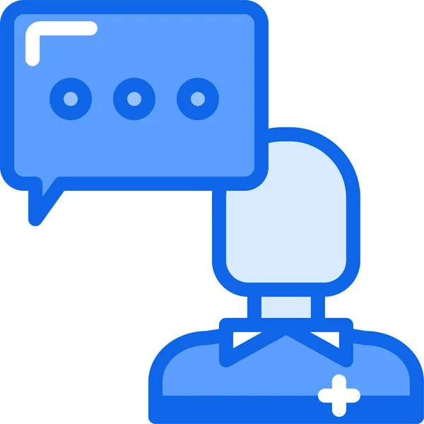 Icono Web Chat Ilustración Vector Simple — Vector de stock