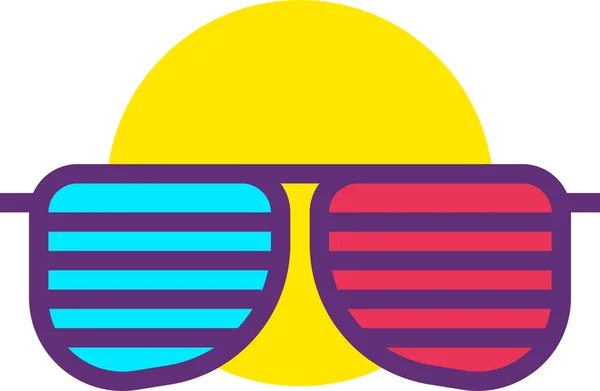 Óculos Sol Ícone Web Design Simples — Vetor de Stock
