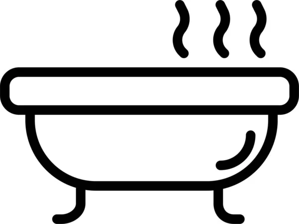 Bathtub Web Icon Simple Illustration — Stock Vector