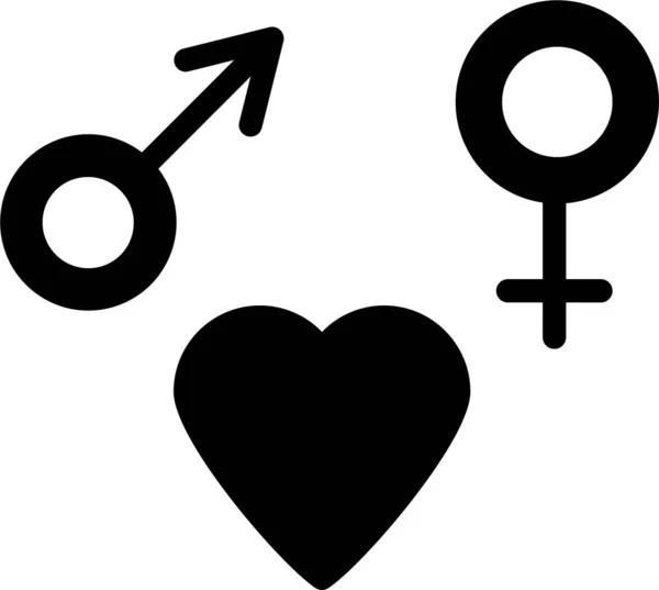 Geschlecht Web Symbol Einfache Illustration — Stockvektor