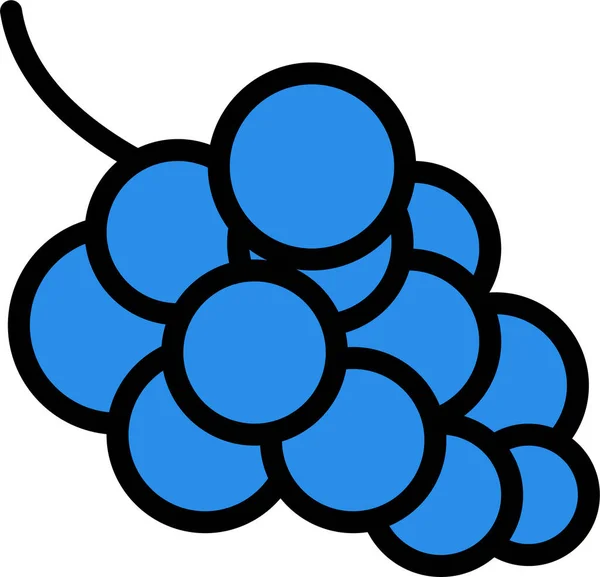 Uvas Icono Web Ilustración Simple — Archivo Imágenes Vectoriales