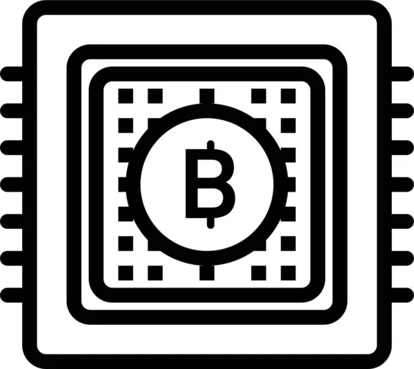 Bitcoin Ícone Web Ilustração Simples — Vetor de Stock