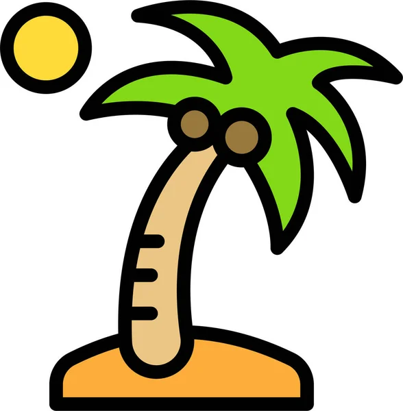 Palmboom Eenvoudige Illustratie — Stockvector