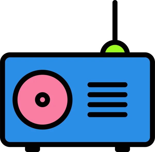 Rádio Ícone Web Ilustração Simples —  Vetores de Stock