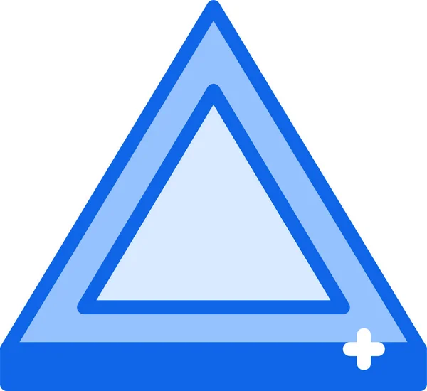 三角形のウェブアイコンシンプルなイラスト — ストックベクタ
