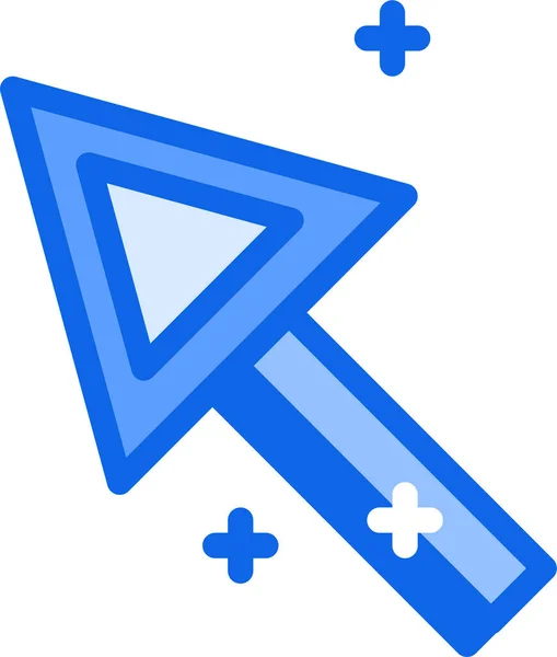 Blauw Kruis Pictogram Geïsoleerd Witte Achtergrond — Stockvector