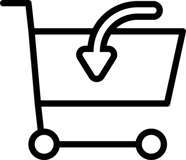 Carrito Compras Diseño Simple — Archivo Imágenes Vectoriales