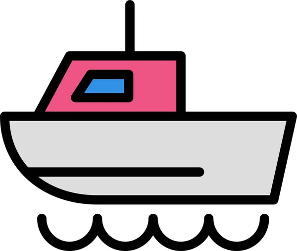 Σκάφος Web Εικονίδιο Απλή Απεικόνιση — Διανυσματικό Αρχείο