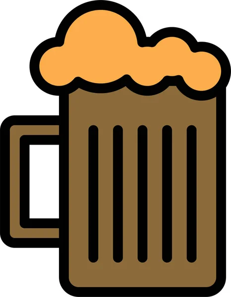 Icono Web Cerveza Ilustración Vector Simple — Vector de stock