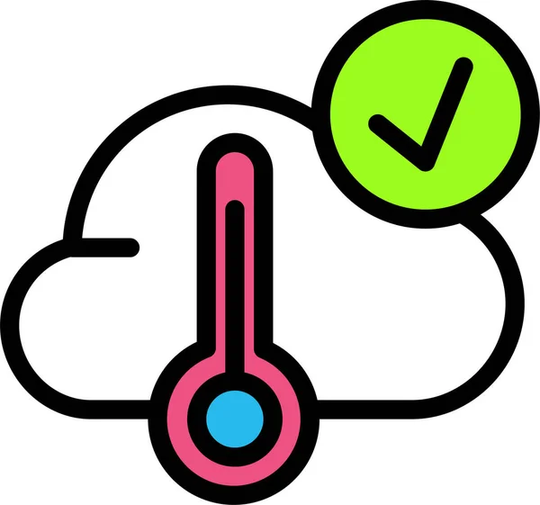 Icône Web Météo Illustration Simple — Image vectorielle