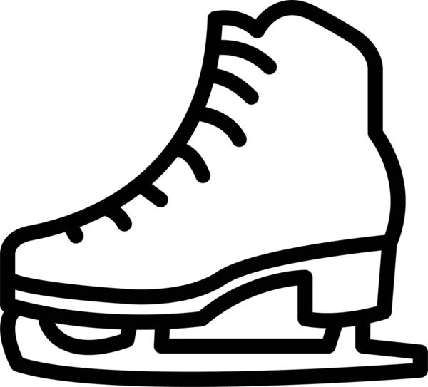 Ice Skate Desain Sederhana - Stok Vektor