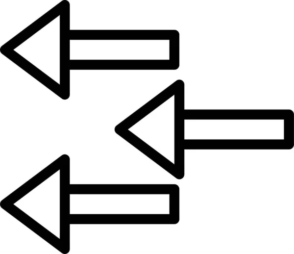 Стрілка Веб Іконка Проста Ілюстрація — стоковий вектор