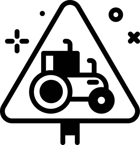 Traktor Web Symbol Einfache Illustration — Stockvektor