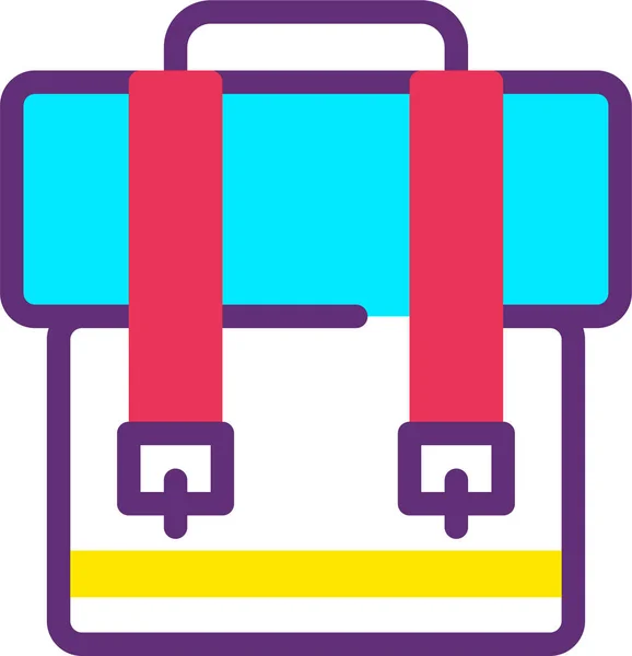 Mochila Icono Web Ilustración Simple — Vector de stock