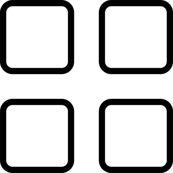 正方形のボタンのアイコンベクトル図 — ストックベクタ