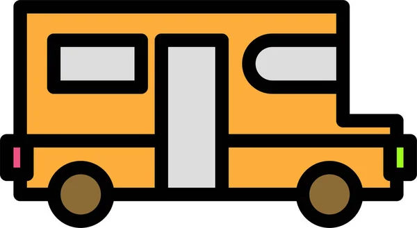 Bus Web Icoon Eenvoudige Illustratie — Stockvector