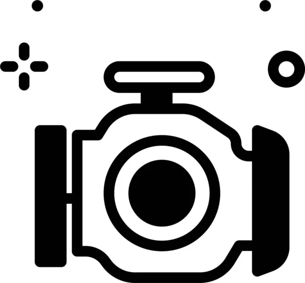 Fotoaparát Webová Ikona Jednoduchá Ilustrace — Stockový vektor