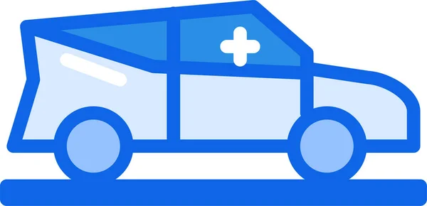 Ambulância Ícone Web Ilustração Simples — Vetor de Stock