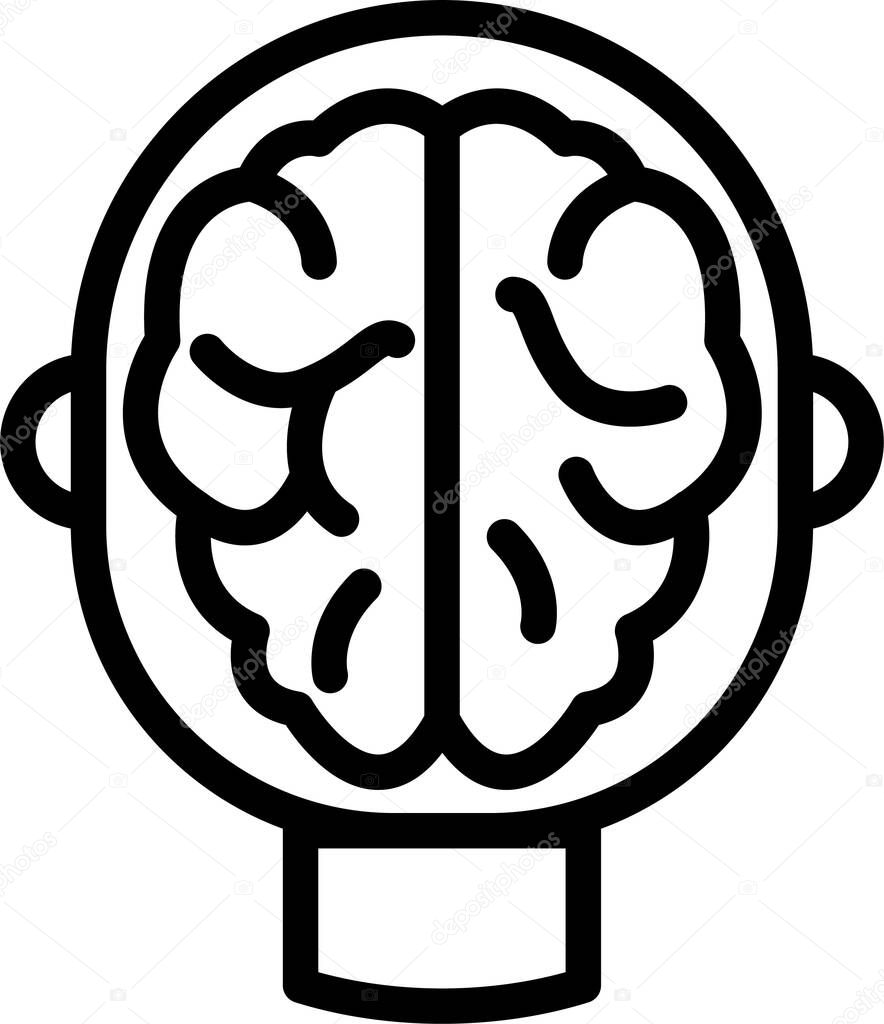 brain web icon, simple vector illustration  