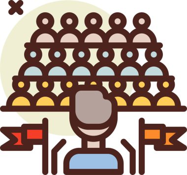 Bir grup insanın vektör çizimi