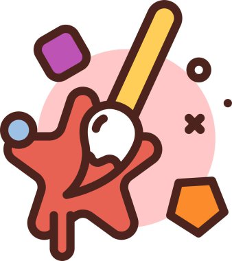 şirin bir karikatürün vektör çizimi