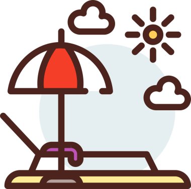 Plaj sandalyesi. Basit resimleme