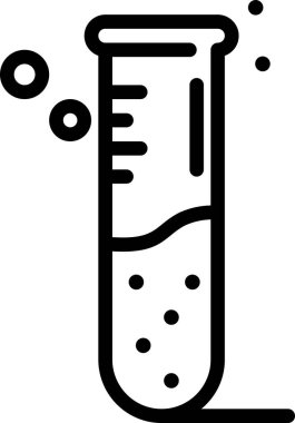 Biyoloji ve kimya simgesi, vektör illüstrasyonu beyaz arkaplanda izole edildi  