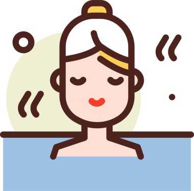 Kadın. Web simgesi basit illüstrasyon