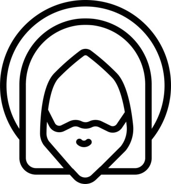 Kadın yüzü. Basit tasarım