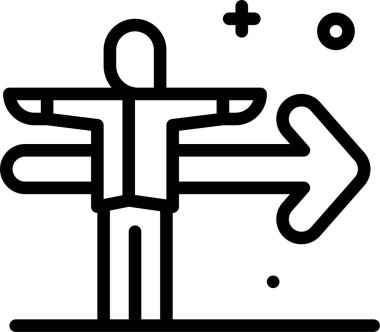 Yön ok ikonu vektör illüstrasyonu