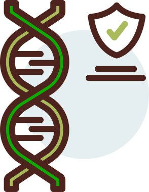 Biyoloji ve kimya simgesi, vektör illüstrasyonu beyaz arkaplanda izole edildi  