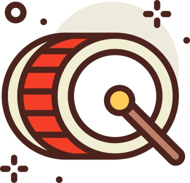 karnaval simgesi, vektör illüstrasyonu beyaz arkaplanda izole edildi