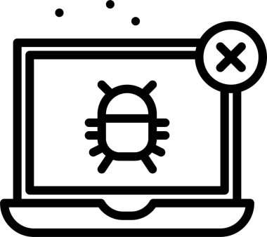 Böcek. Web simgesi basit illüstrasyon