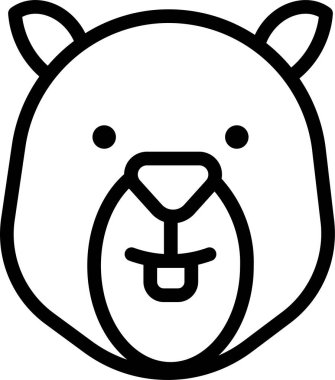 Ayı. Web simgesi vektör illüstrasyonu