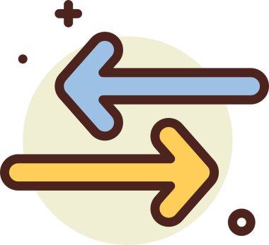 yön web simgesi, basit vektör illüstrasyonu 