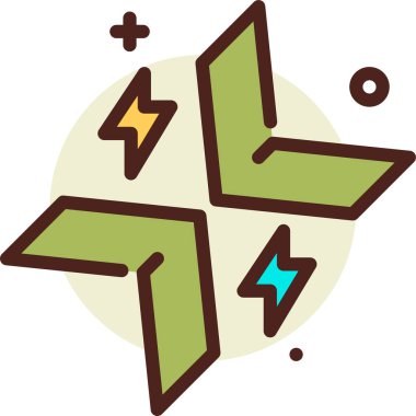 Enerji. Web simgesi basit illüstrasyon