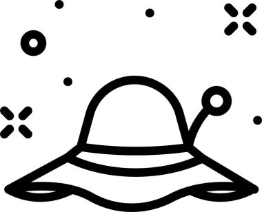 Şapka. Web simgesi basit illüstrasyon