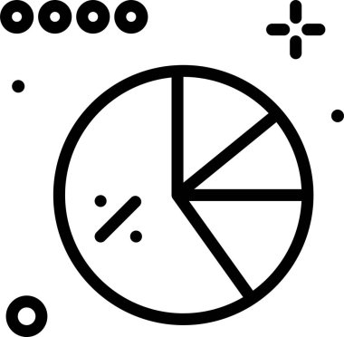 Pasta grafiğinin düz tasarım simgesi