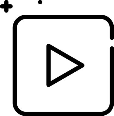 Video oynatıcı ikon vektör illüstrasyonu