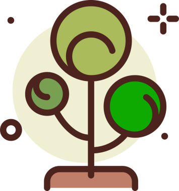 ağaç web simgesi, basit vektör illüstrasyonu 